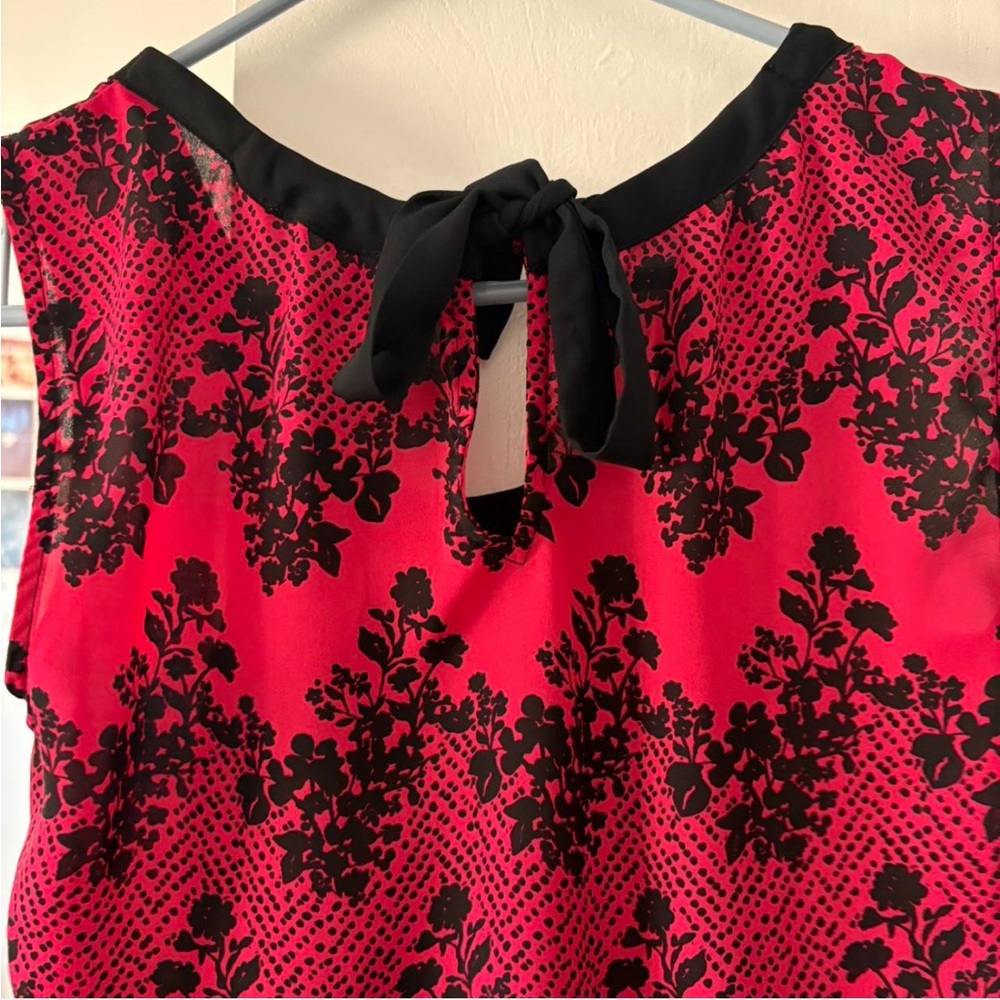 Candie's Women's Floral Printed Red Tank Top Size XS